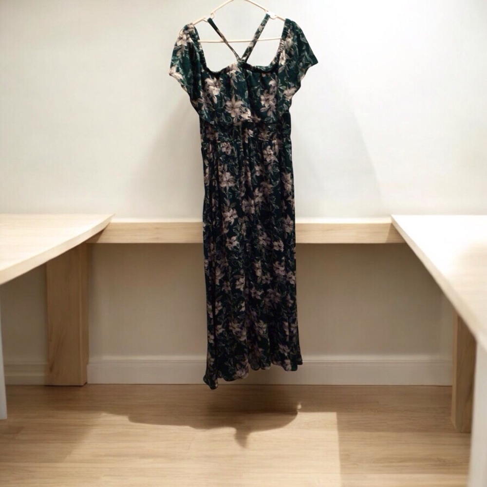 Floral Green Maxi Dress